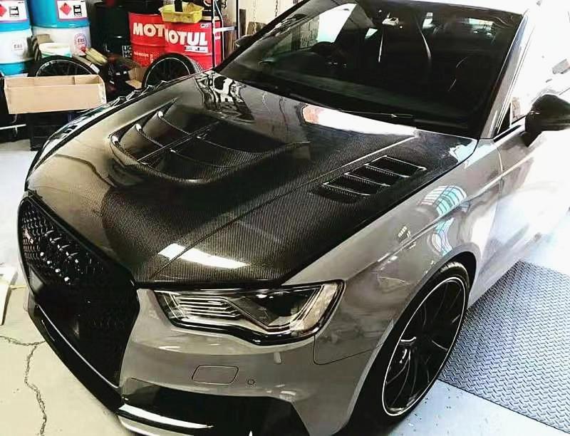 audi rs3 carbon fiber engine cover