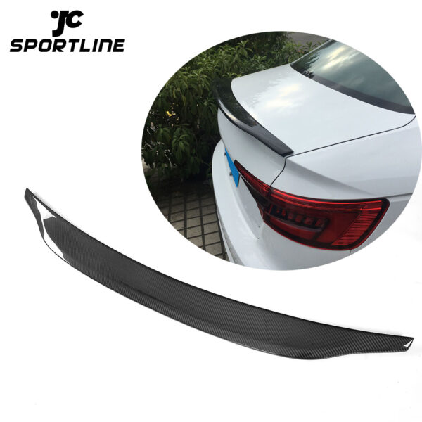 CA Style Carbon Fiber S4 Car Spoilers for Audi A4 B9 SLINE S4 Sedan 4-Door 17-18