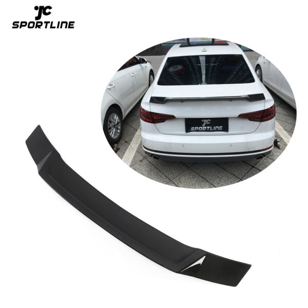 Carbon Fiber B9 S4 Car Spoiler for AUDI A4 S4 S Line Sedan 4-Door 2017-2019 R Style