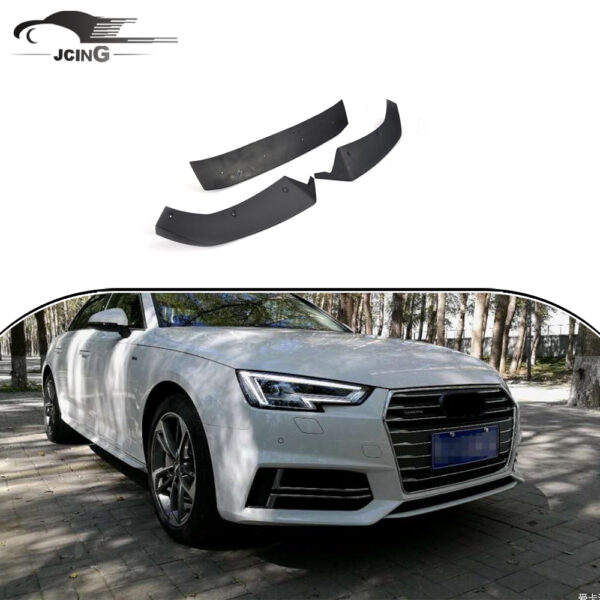 For Audi A4 B9 Sline carbon fiber fog Lamp Mask Trim Fins Cover 2017 - 2019