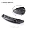 Black PP Car Rear Bumper Lip Diffuser Spoiler With Exhaust Tips for Alfa Romeo Giulia Sedan 4 Door 2016 2017 Quadrifoglio TI - Image 5