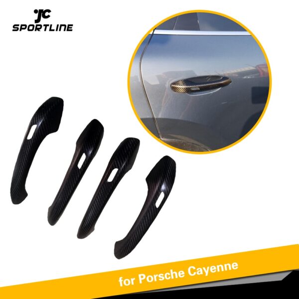 Carbon Fiber Side Door Handle For Porsche Cayenne 2018