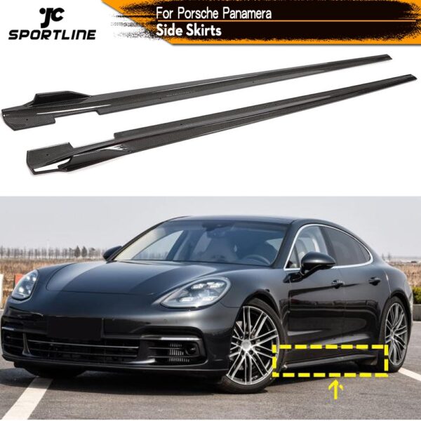 Carbon Fiber Side Skirts for 2017-2019 Porsche Panamera