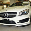 Mercedes Benz CLA-Class W117 14-16 Front Lip Splitter Glossy CF 2PCS - Image 2